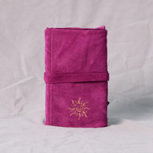 Tarot Bag, Purple Sun Design Fabric Pouch