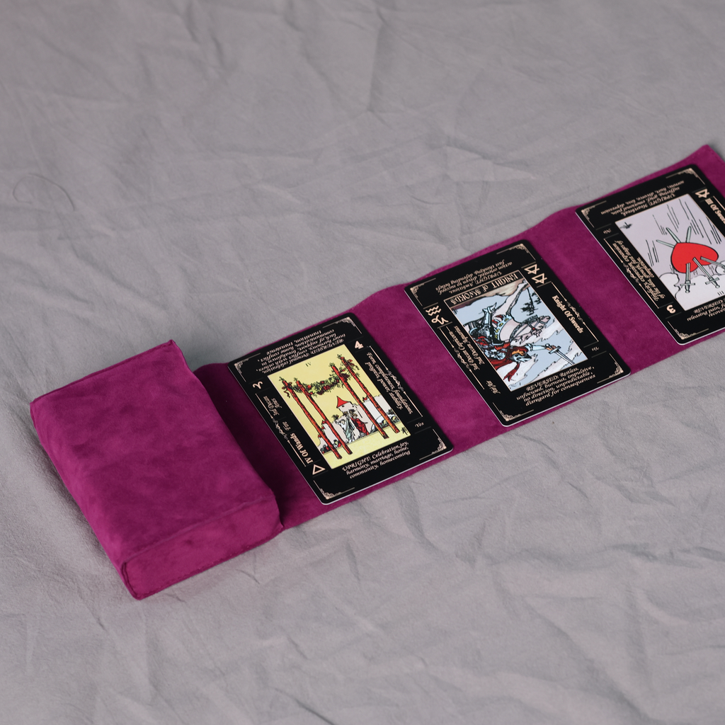 Drawstring Tarot Card Bag – Elegant Soft Fabric Pouch for Tarot, Oracle & Game Cards – Boho Gift for Tarot Lovers