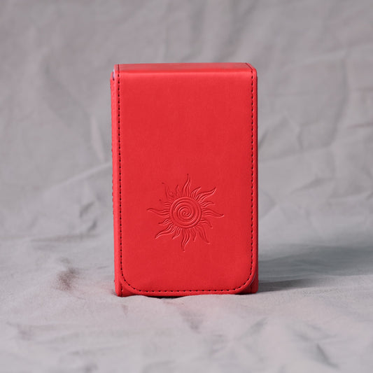 Tarot Box, Tarot Card Holder, Red Leather Case