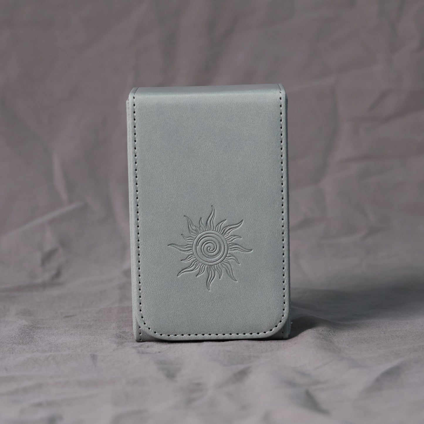Tarot Box, Tarot Card Holder, Gray Leather Case